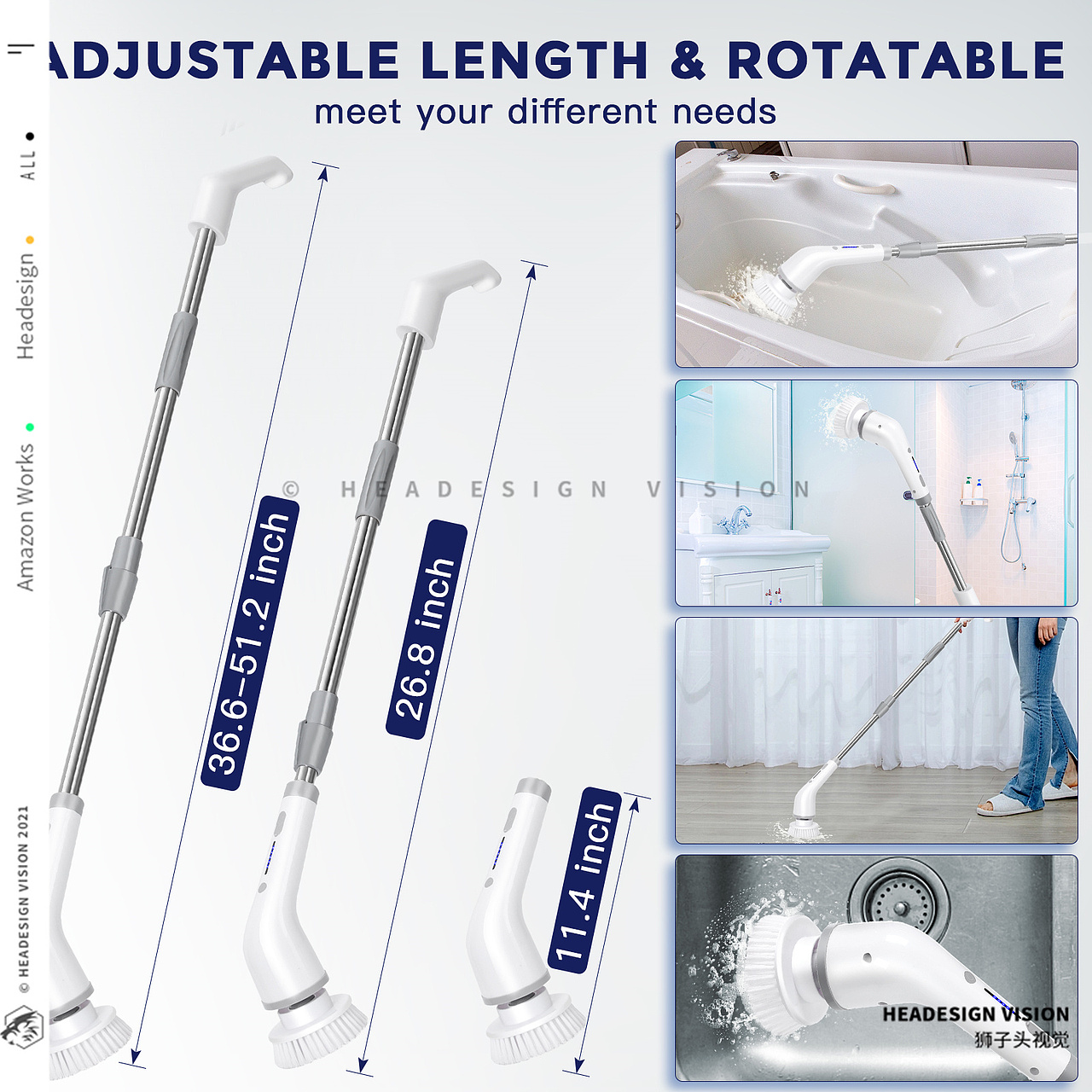 清洁刷产品拍摄_主图设计_A+页面设计-狮子头视觉