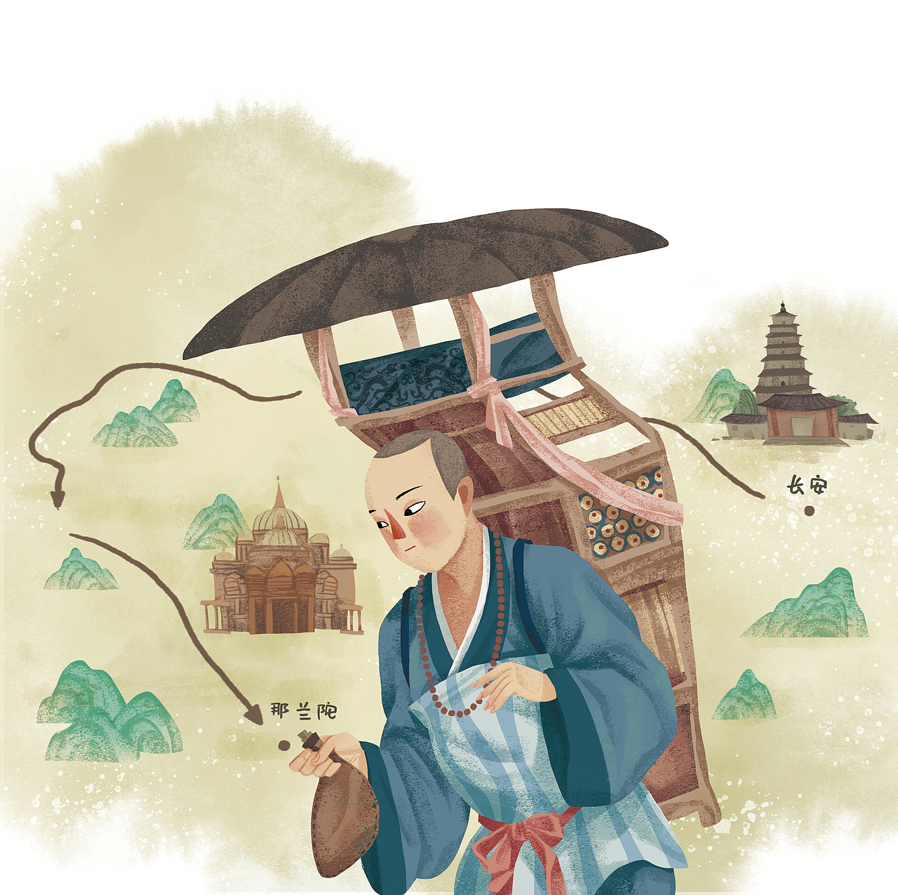子鵺坊|《听！国宝在说话》插画绘制（图ZMzIzMjU0NTg4） - 儿童插画 - 站酷设计师子鵺坊插画原创素材 - 站酷ZCOOL