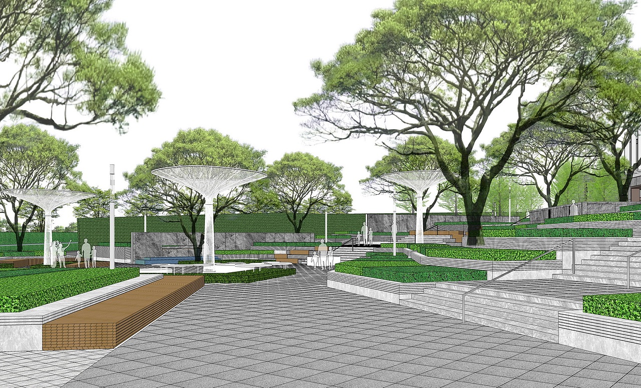 东原岳麓望城示范区景观SU模型下载