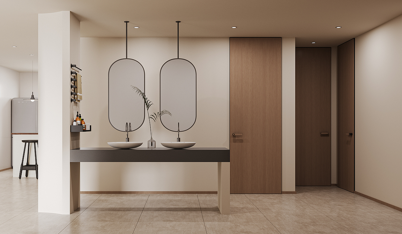 民宿—天和地，远和近，黑和白，所以早就是和晚