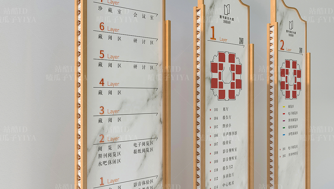 学校图书馆导视