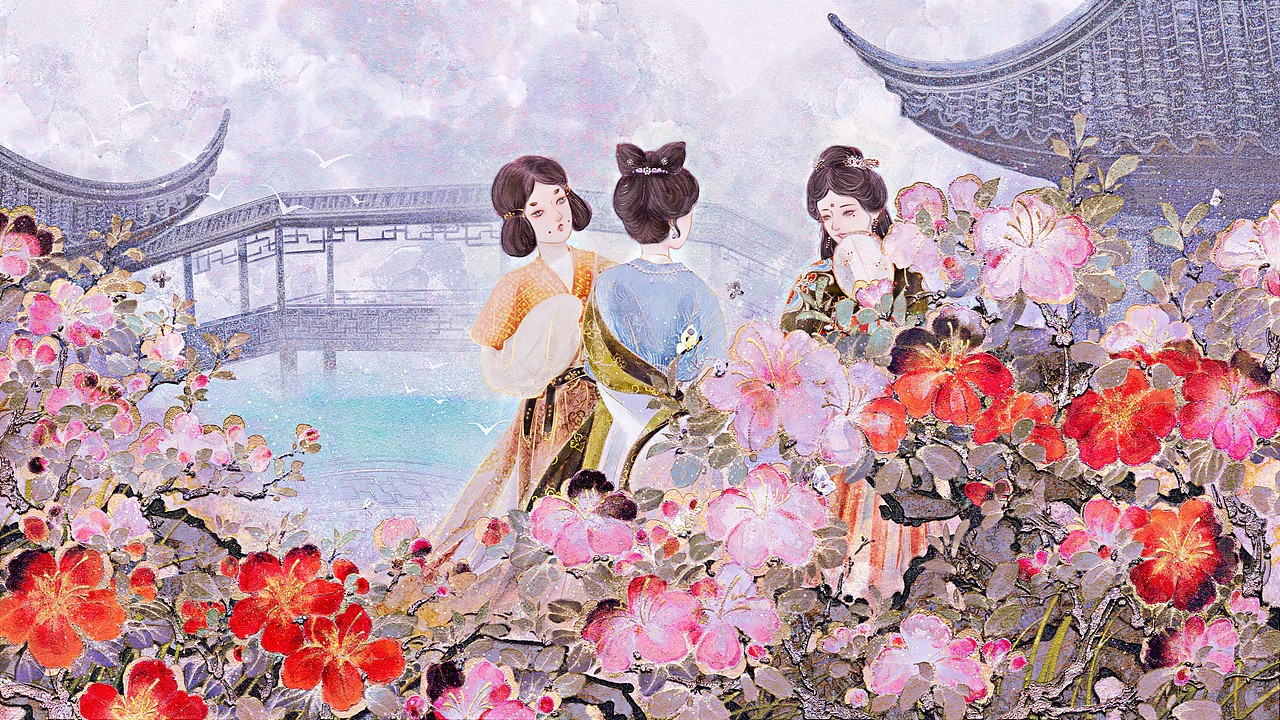 踏莎行（图ZMzQ2NzM5MzEy） - 艺术插画 - 站酷设计师青宛宛宛宛原创素材 - 站酷ZCOOL