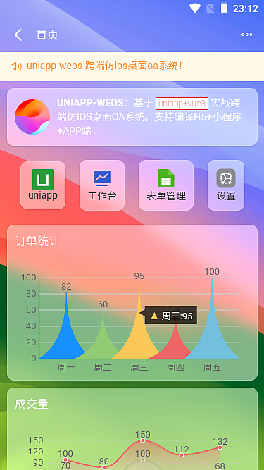 基于uni-app+vue3+pinia2手机OA后台程序【App版】