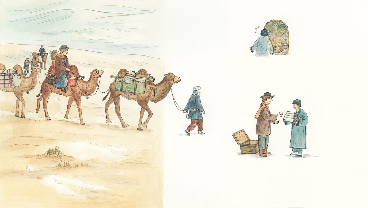 沙漠里的藏宝洞（图ZMzUwODM5MDY0） - 绘本 - 站酷设计师晓茑原创素材 - 站酷ZCOOL