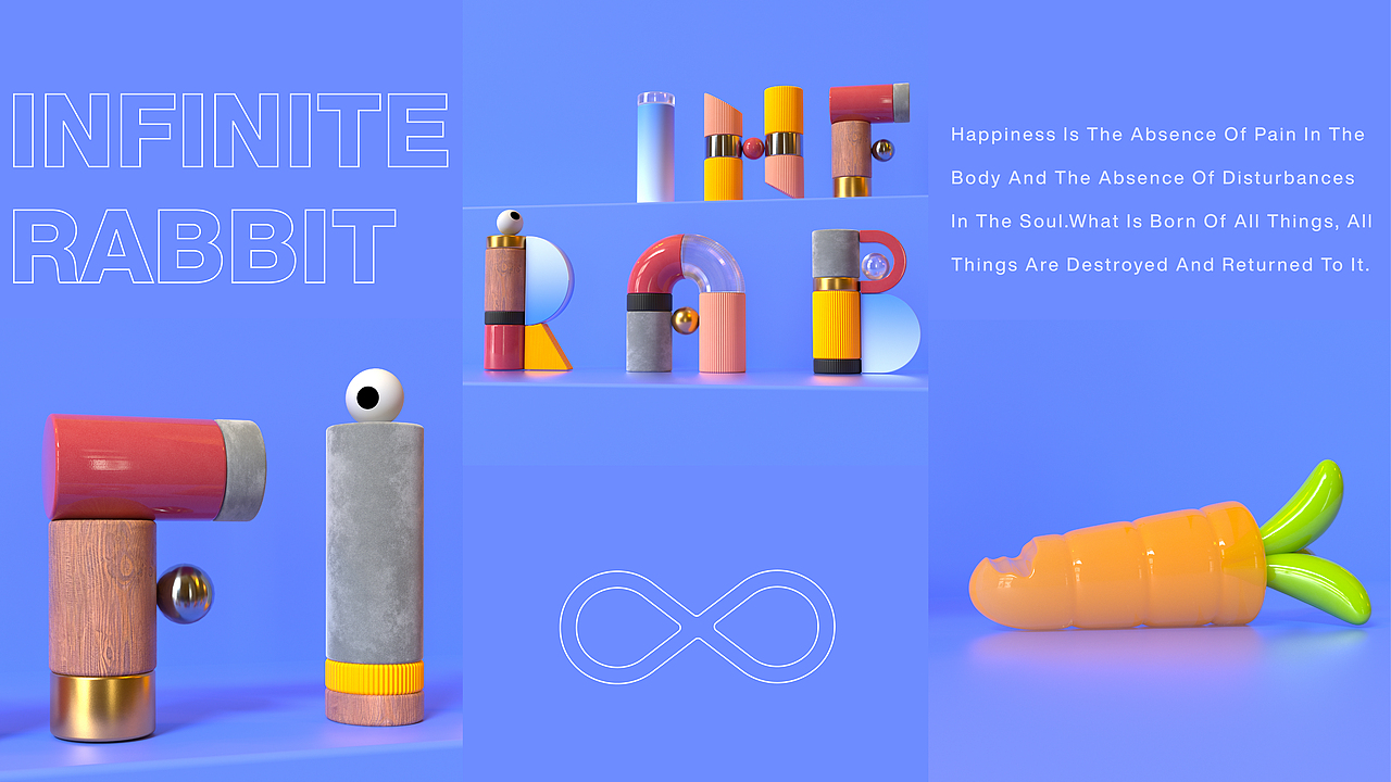 INFINITE RABBIT 无限兔子-兔年IP形象设计（图ZMzQ3MTAxMzY4） - IP形象 - 站酷设计师李金钊原创素材 - 站酷ZCOOL