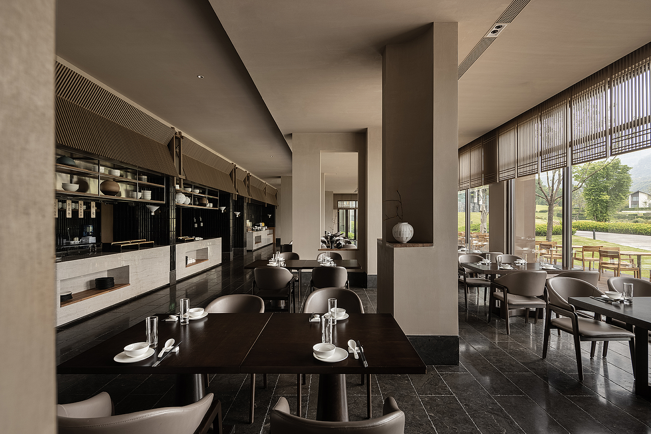 之境内建筑 | 1600㎡峨眉山高桥里湖畔餐饮空间