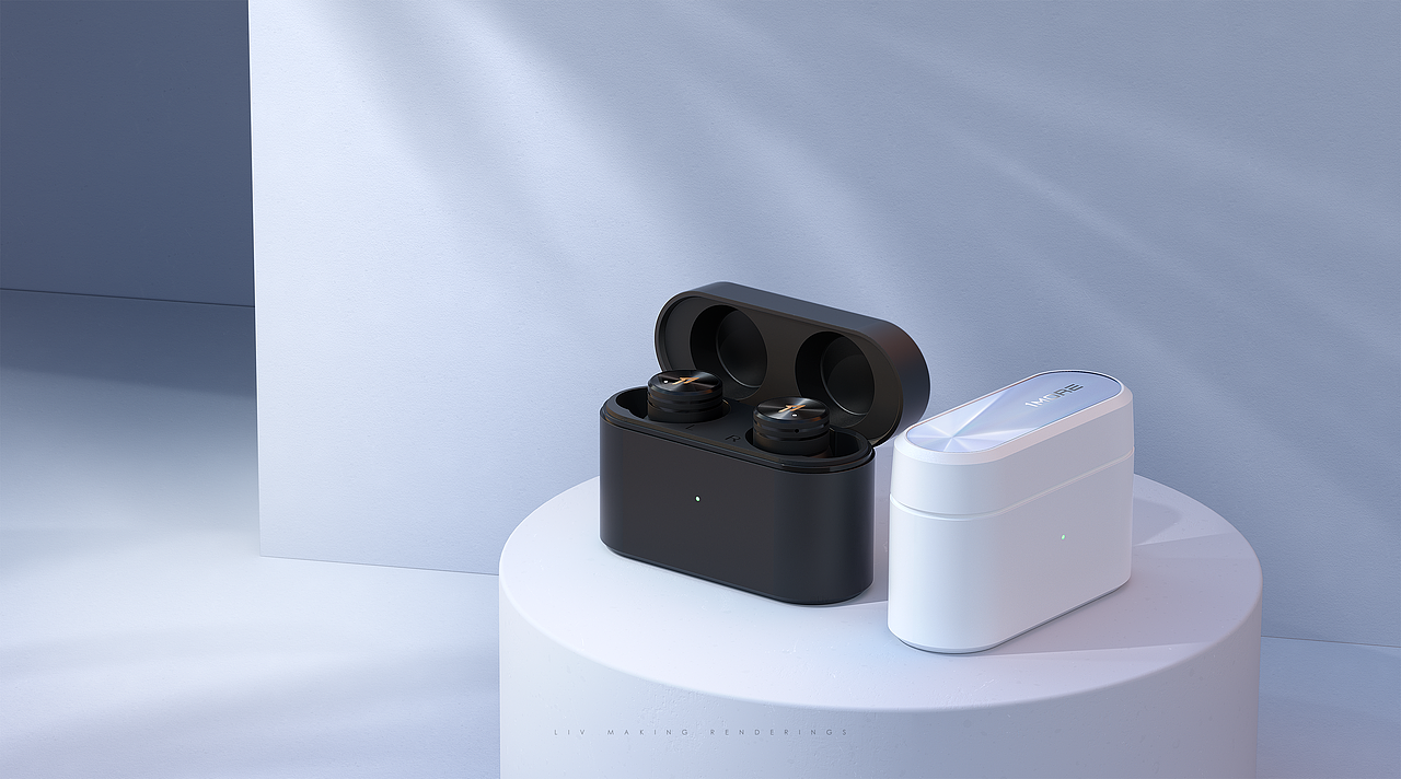 蓝牙耳机系列产品渲染