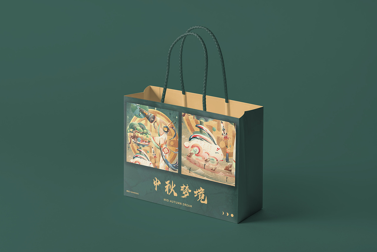中秋梦境·中秋商业插画·包装·礼盒(图ZMzcxMDA1NTU2) - 商业插画 - 站酷设计师斌铭原创素材 - 站酷ZCOOL