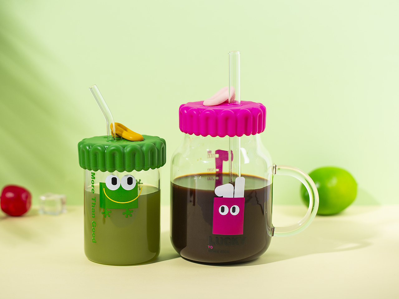 有间|迪乐贝尔潮玩双饮玻璃杯