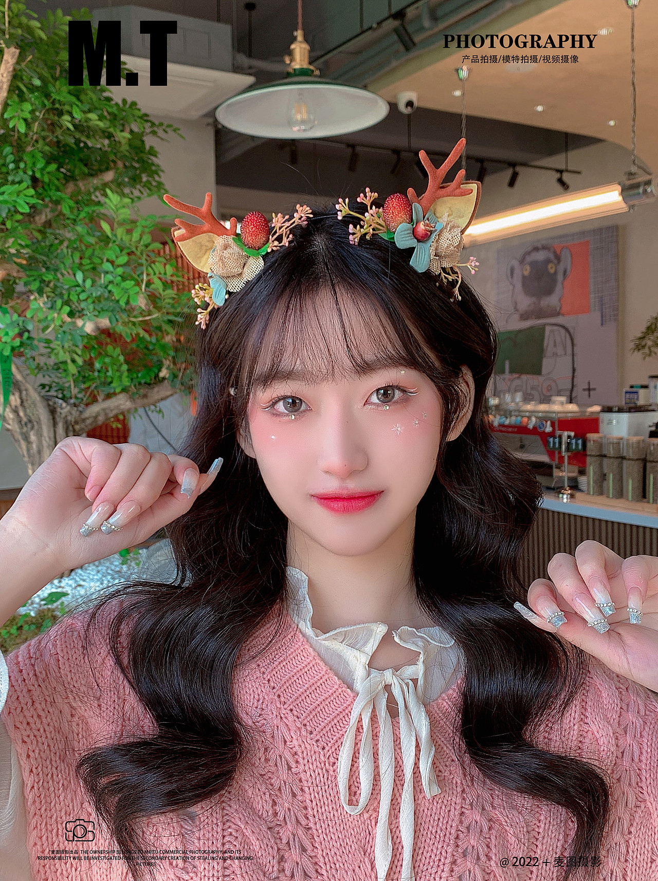 产品摄影 圣诞饰品发饰模特拍摄作品展示