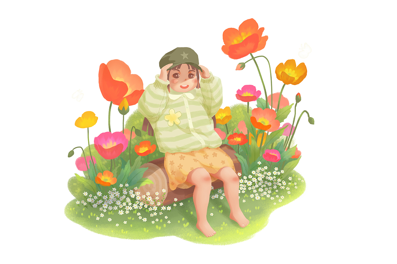 戴帽子的女孩（图ZMzMxMzY4MTA0） - 儿童插画 - 站酷设计师CHEN橙_心原创素材 - 站酷ZCOOL