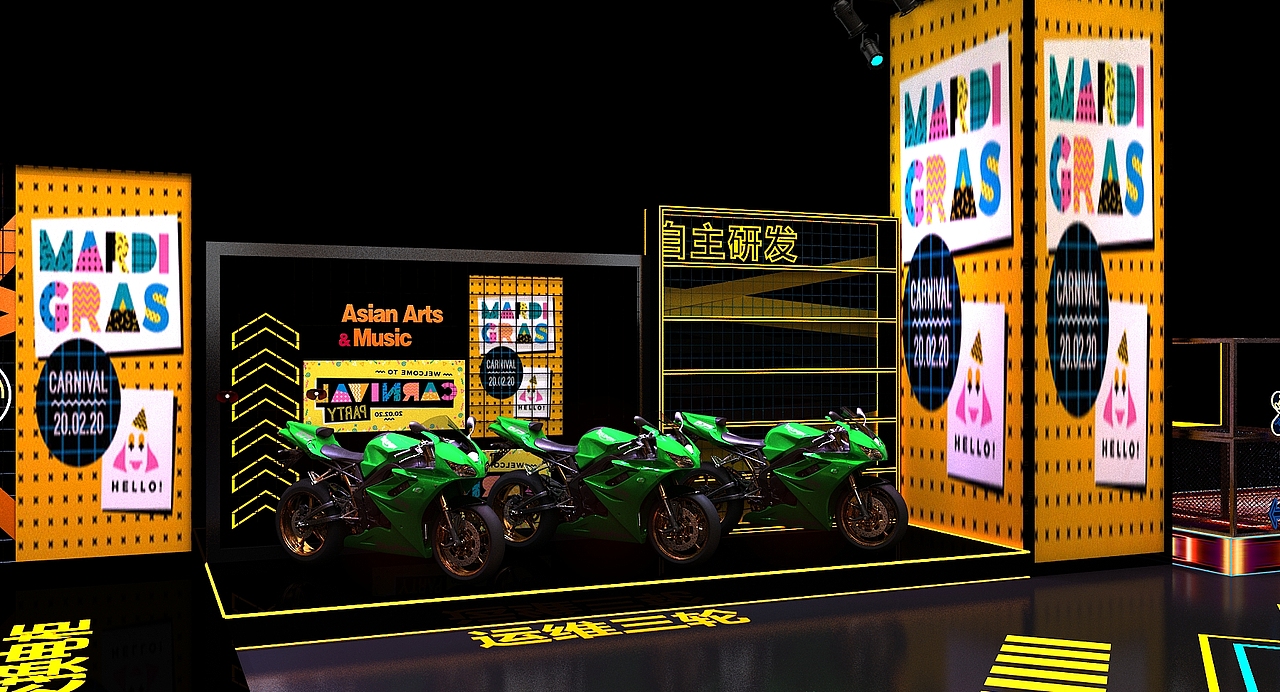 快闪店舞美舞台设计（图ZMzQ2MzQyMTY4） - 展陈设计 - 站酷设计师Z629338171原创素材 - 站酷ZCOOL