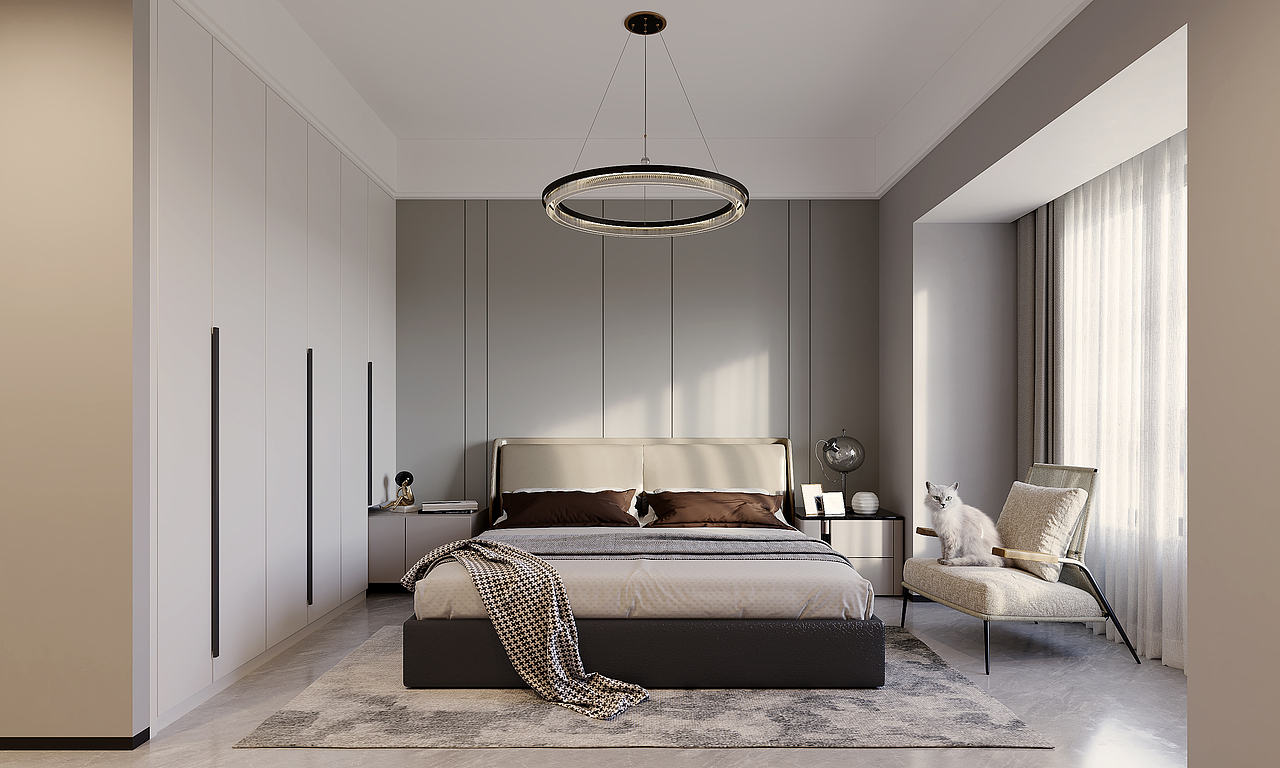 现代黑白灰-客餐厅案例