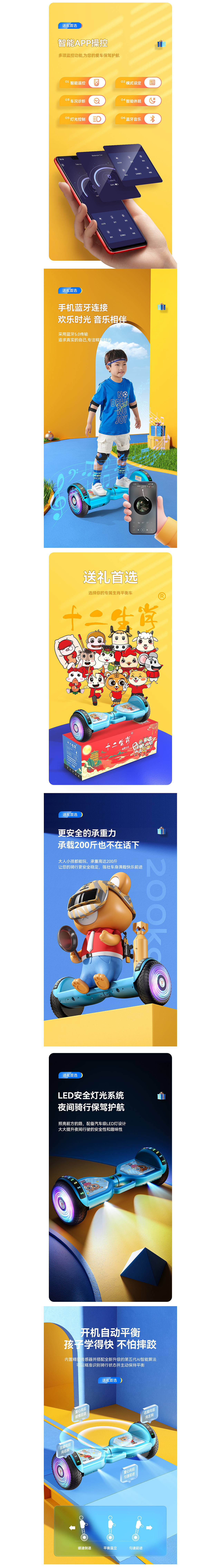 平衡车详情页设计/视频