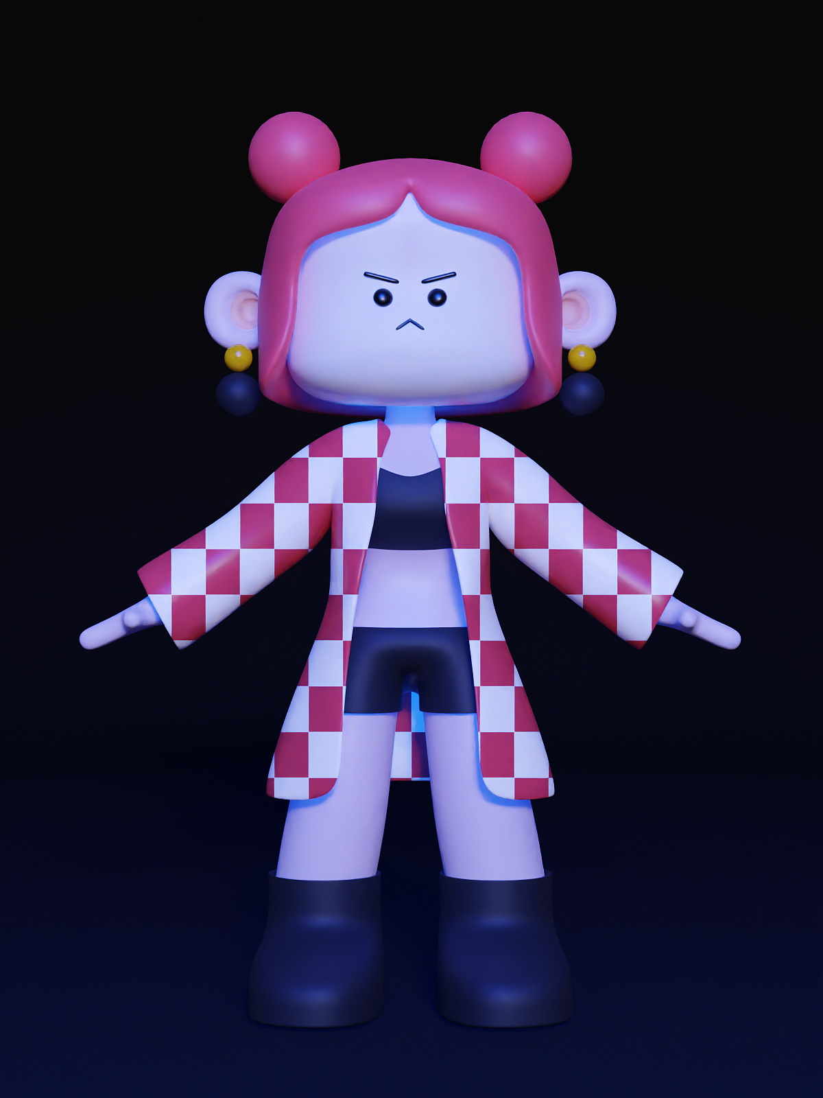 Blender IP建模练习（图ZMzE5MTk4MTA4） - 人物/生物 - 站酷设计师黄亮亮同学HLL原创素材 - 站酷ZCOOL