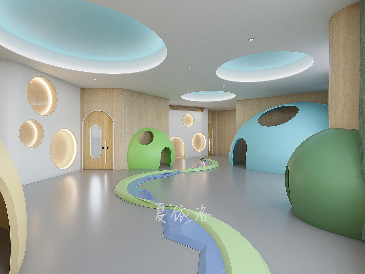 工装||小小宝贝的玩耍基地——早教中心（图ZMzA1MzUzODMy） - 商业空间设计 - 站酷设计师洛洛要努力原创素材 - 站酷ZCOOL