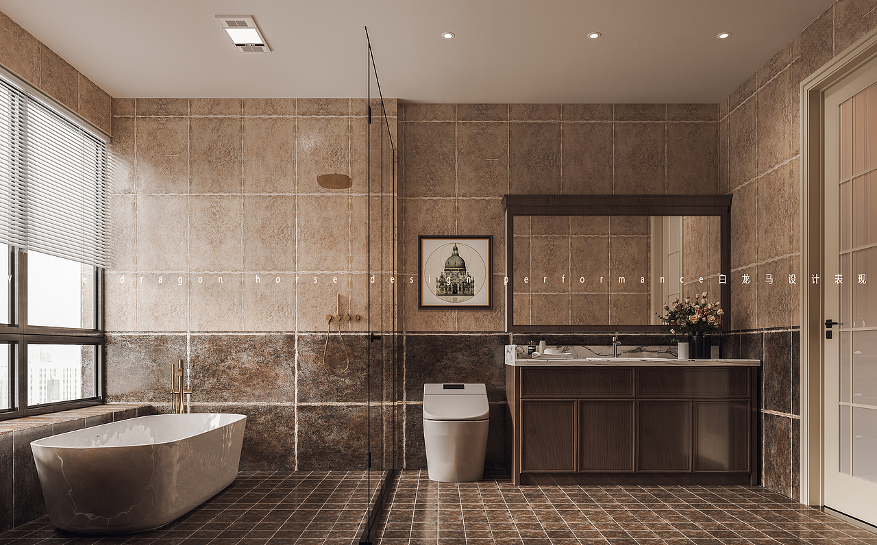 美式轻奢——白龙马效果图