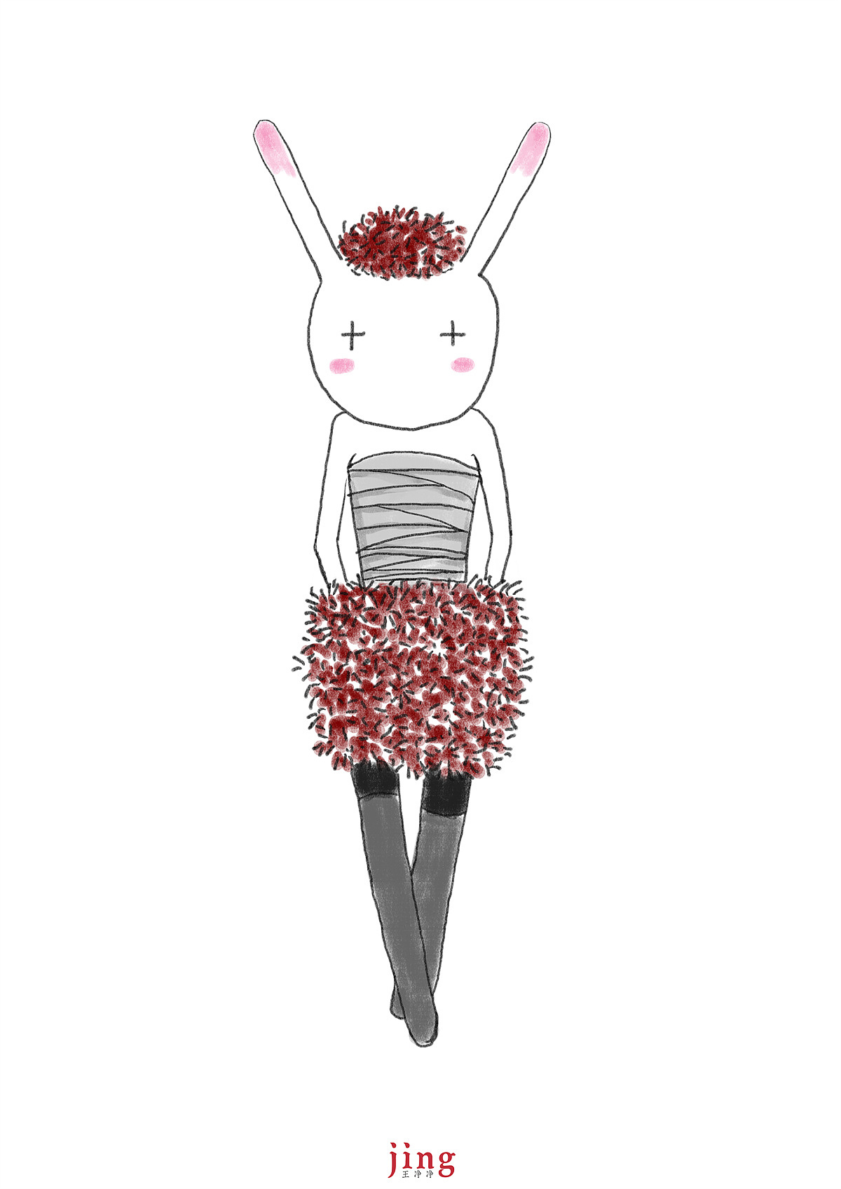 兔年插画-68幅艾玩兔服饰设计时尚插画（图ZMzExNTE5NDky） - 创作习作 - 站酷设计师画儿晴天原创素材 - 站酷ZCOOL