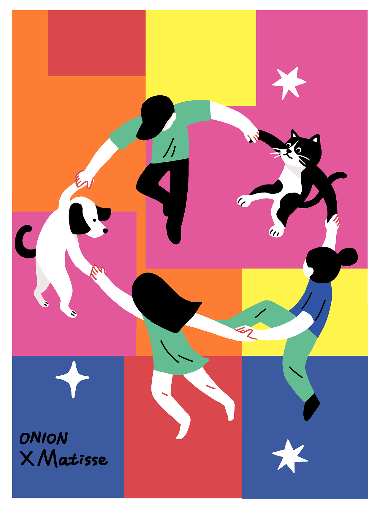 致敬马蒂斯｜色彩之舞（图ZMzQ0NjA4OTMy） - 艺术插画 - 站酷设计师葱味橘子酱原创素材 - 站酷ZCOOL