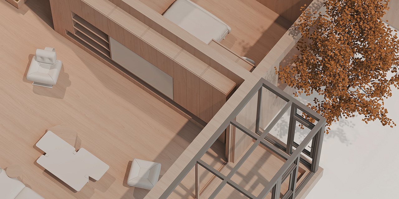 几何共社丨330m²顶层平墅，沉静疗愈的居心之所（图ZMzU2NjI0NzQ0） - 家装设计 - 站酷设计师黑米洲原创素材 - 站酷ZCOOL