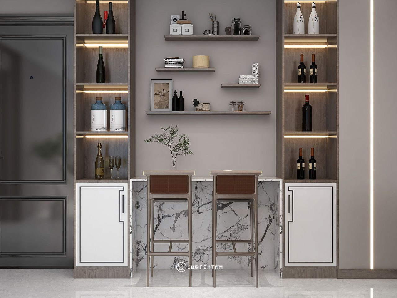 90空间设计∣140㎡新中式,古典魅力深入人心