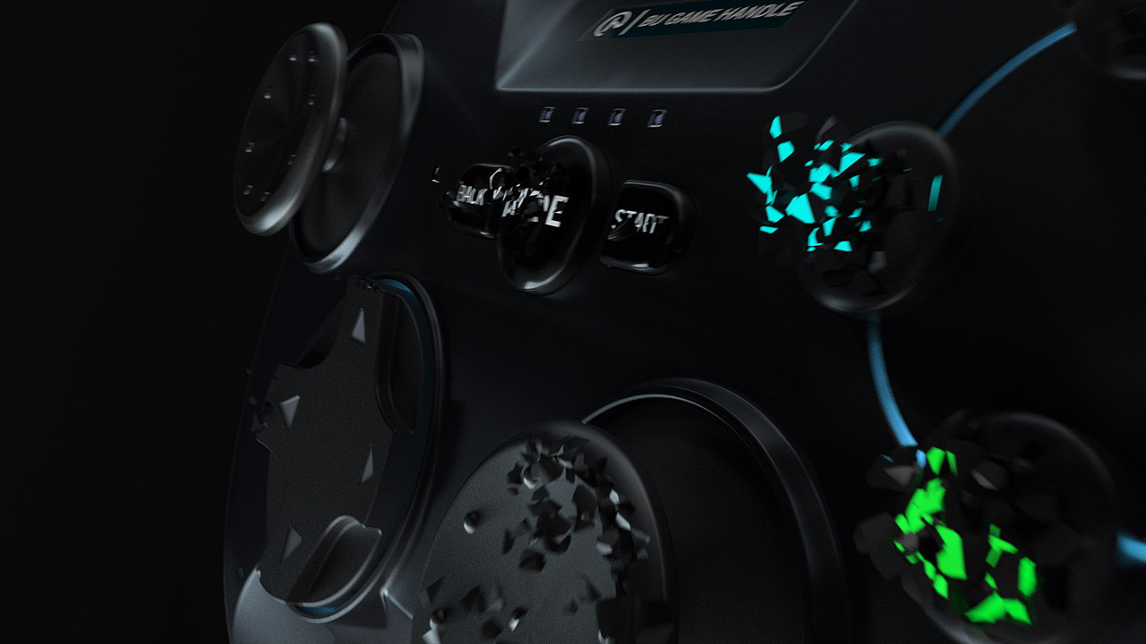 C4D三维产品动画《游戏手柄》