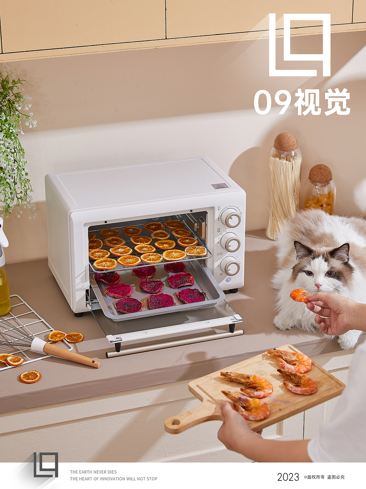 小家电拍摄|『华帝多功能大烤箱』× 09电商设计工作室