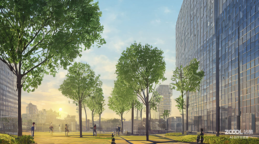 落日大道（图ZMzIyMDg0MTA0） - AI作品 - 站酷设计师自然选择号原创素材 - 站酷ZCOOL