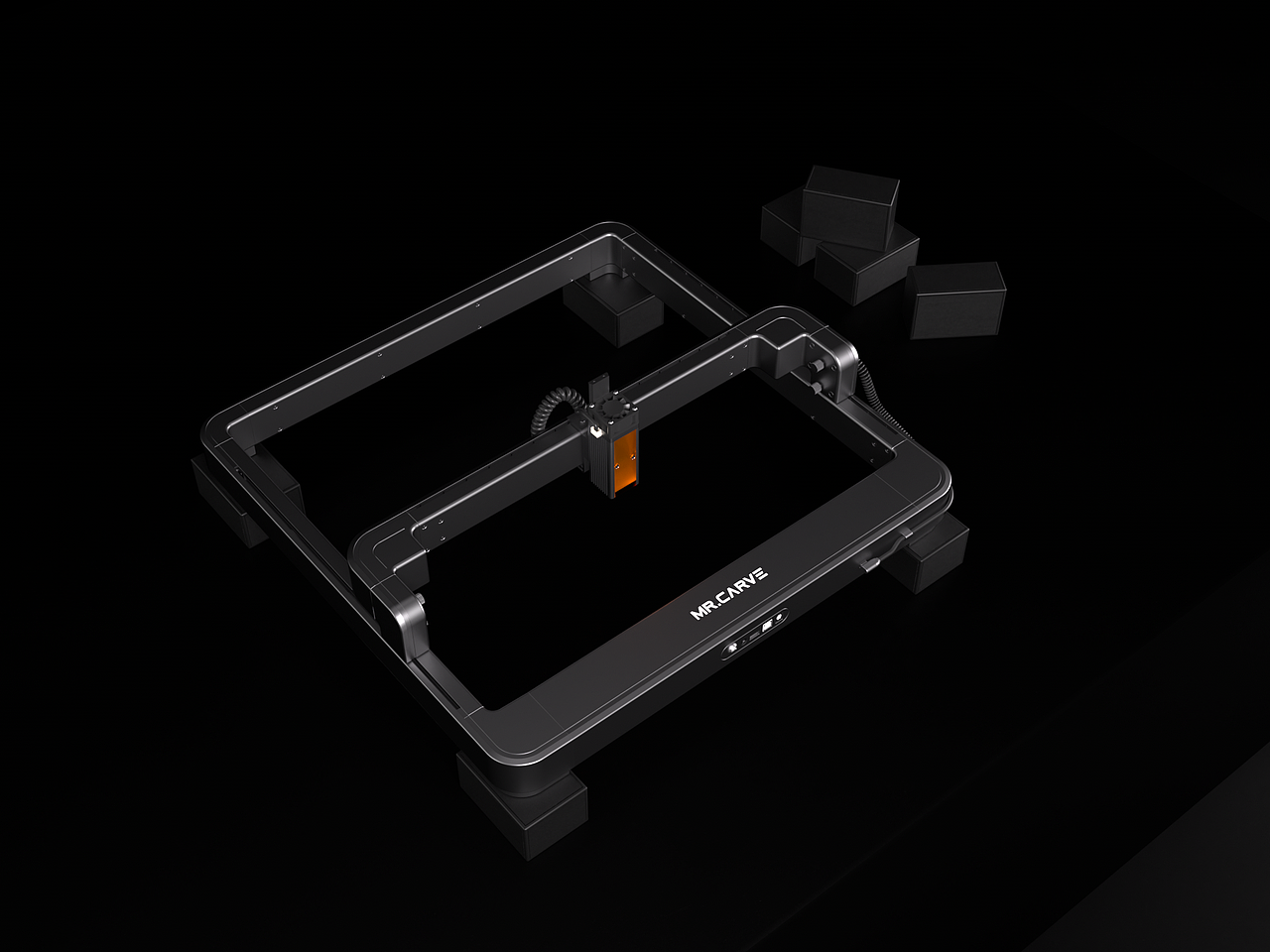 【产品渲染】激光雕刻机