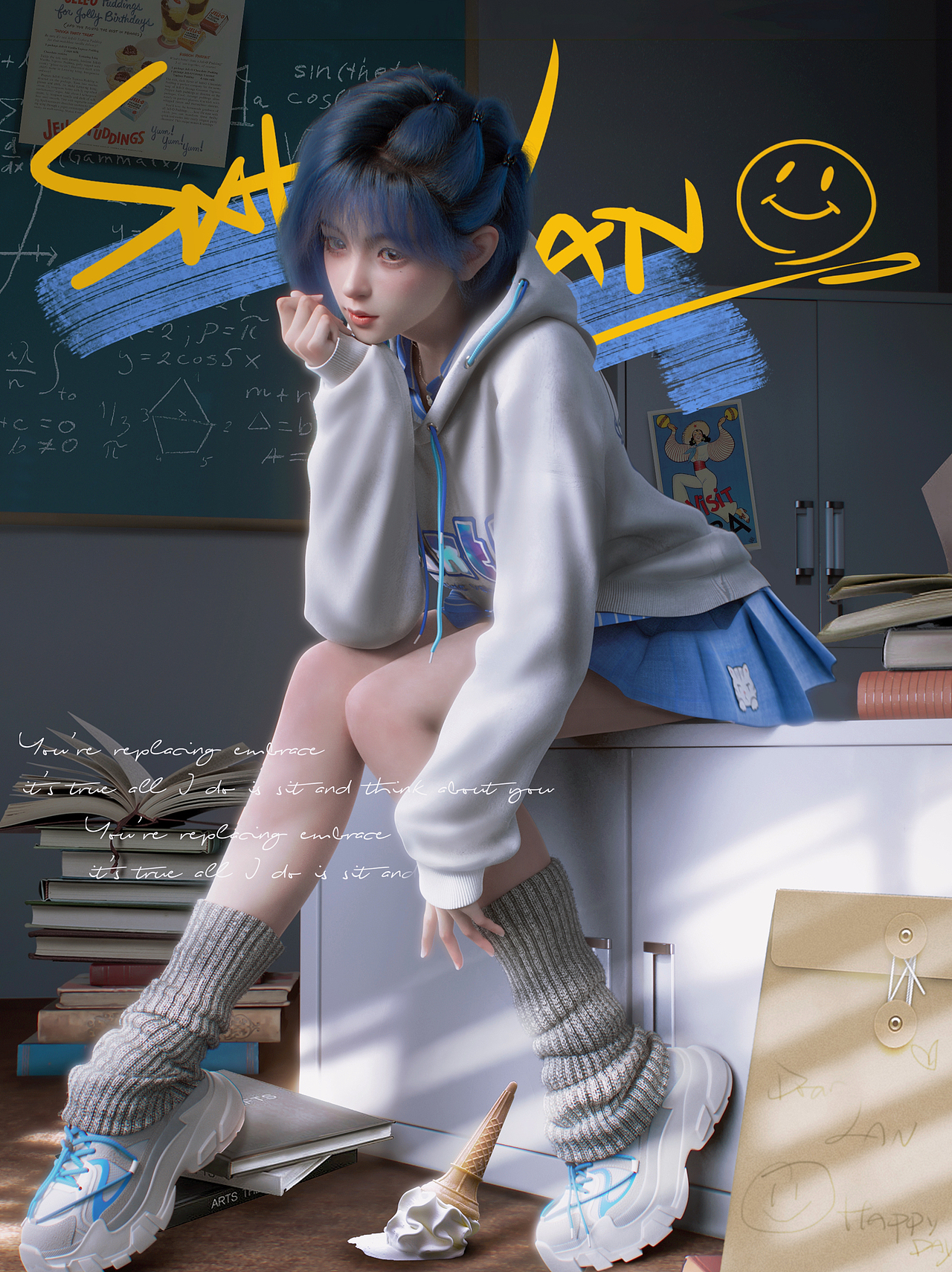 虚拟人-形象展示 | 岚の校园光影（图ZMzM1NjI4MzQw） - IP形象 - 站酷设计师第六宇速_SixthCV原创素材 - 站酷ZCOOL