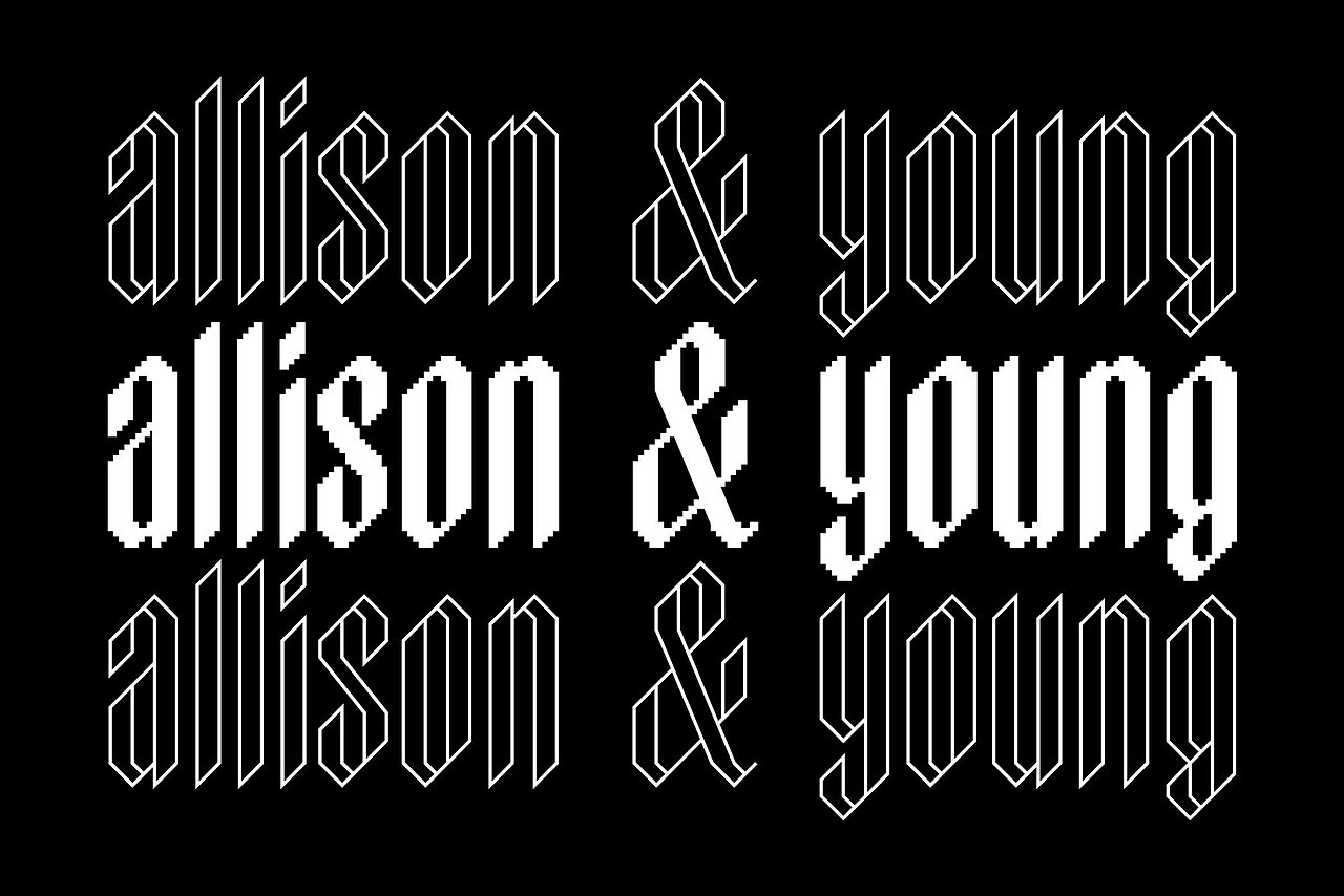 暗黑复古哥特潮牌logo广告海报封面标题装饰英文字体