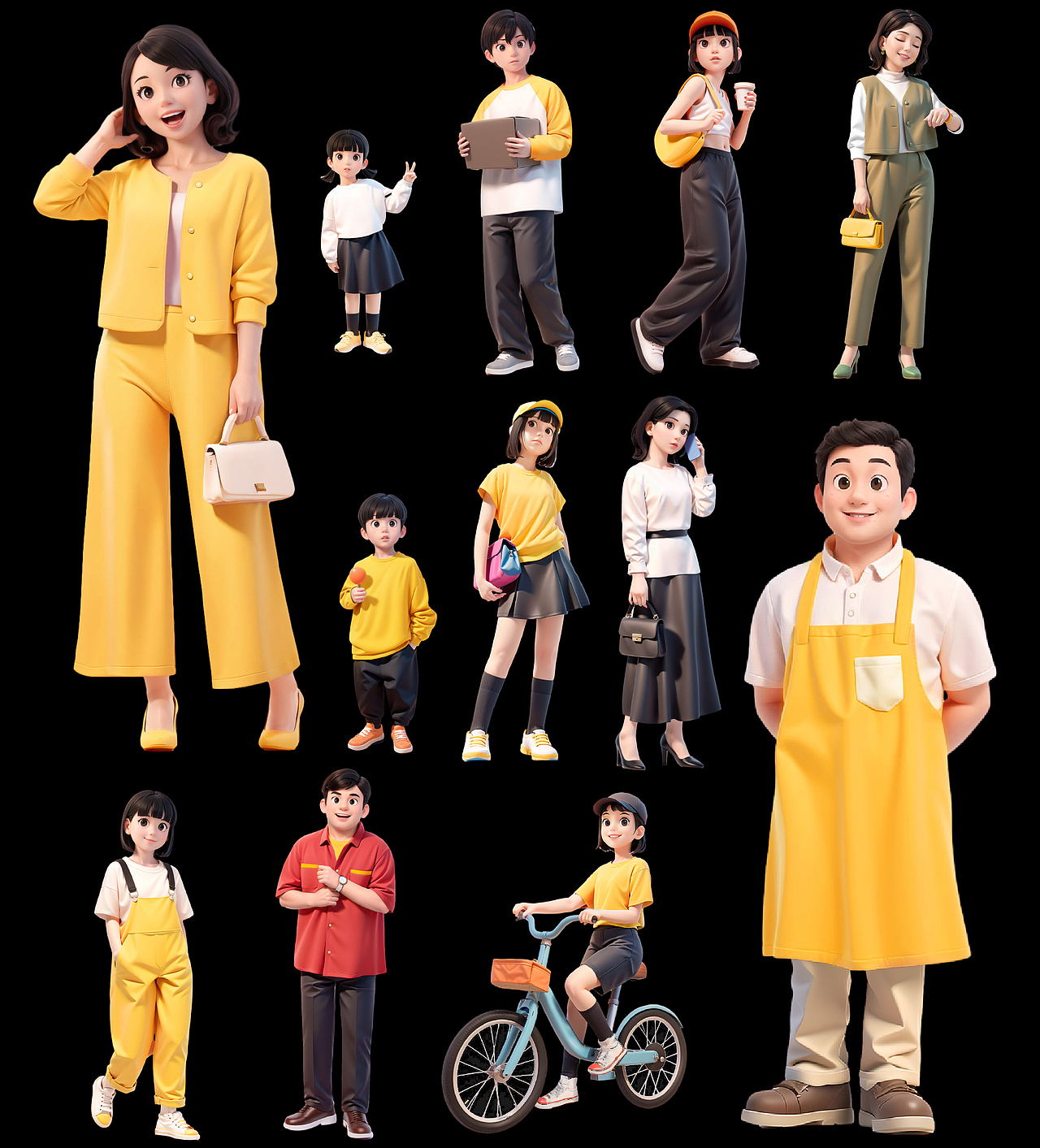 AIGC设计探索 - 美团平台人物库的炼丹之旅（图ZMzUzNDMzMTA0） - AI作品 - 站酷设计师美团平台设计团队原创素材 - 站酷ZCOOL