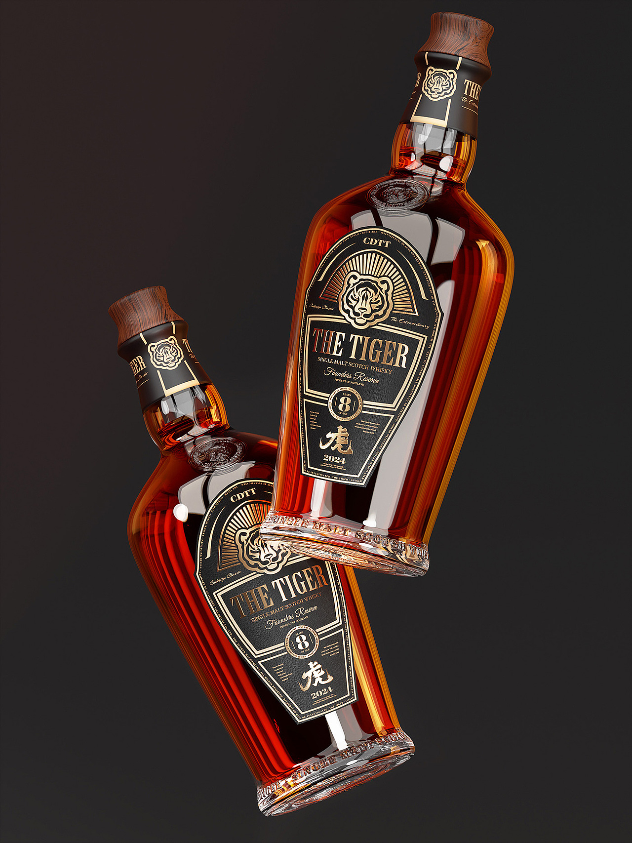 The tiger 虎牌威士忌8年 酒類包裝設(shè)計(jì) 酒盒酒瓶包裝（圖ZMzYxODU1MzUy） - 包裝 - 站酷設(shè)計(jì)師希恩設(shè)計(jì)原創(chuàng)素材 - 站酷ZCOOL