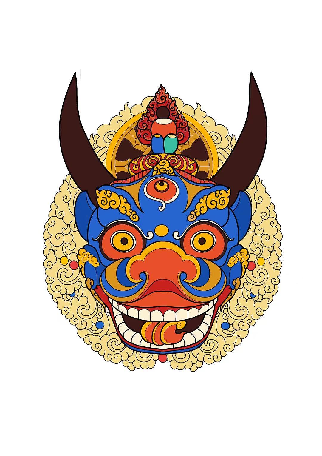 面具-民族文化的符号（图ZMzYzOTgzNzUy） - 图案 - 站酷设计师甲央原创素材 - 站酷ZCOOL