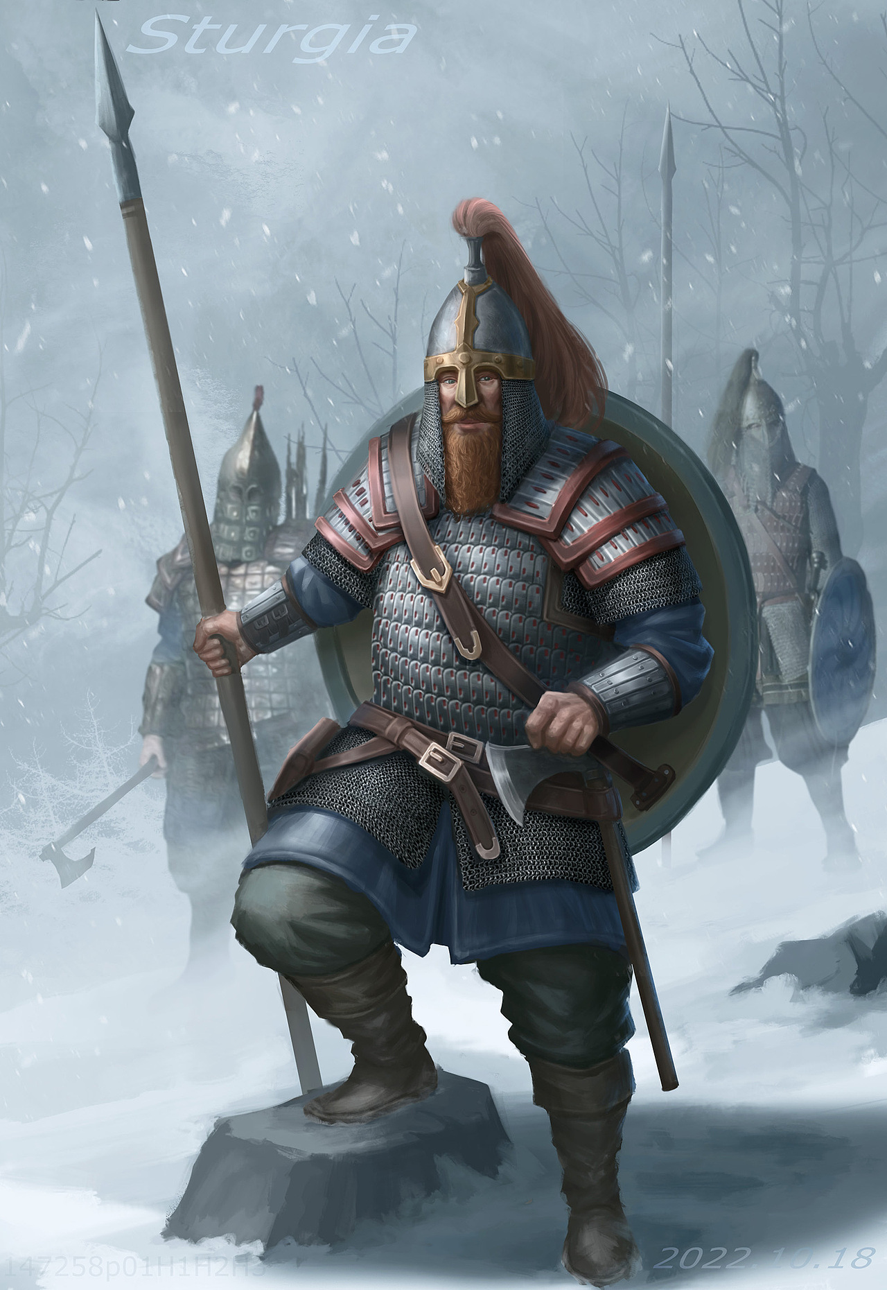 古代羅斯士兵（圖ZMzE5MzU4NjEy） - 商業(yè)插畫(huà) - 站酷設(shè)計(jì)師H1H2H3原創(chuàng)素材 - 站酷ZCOOL