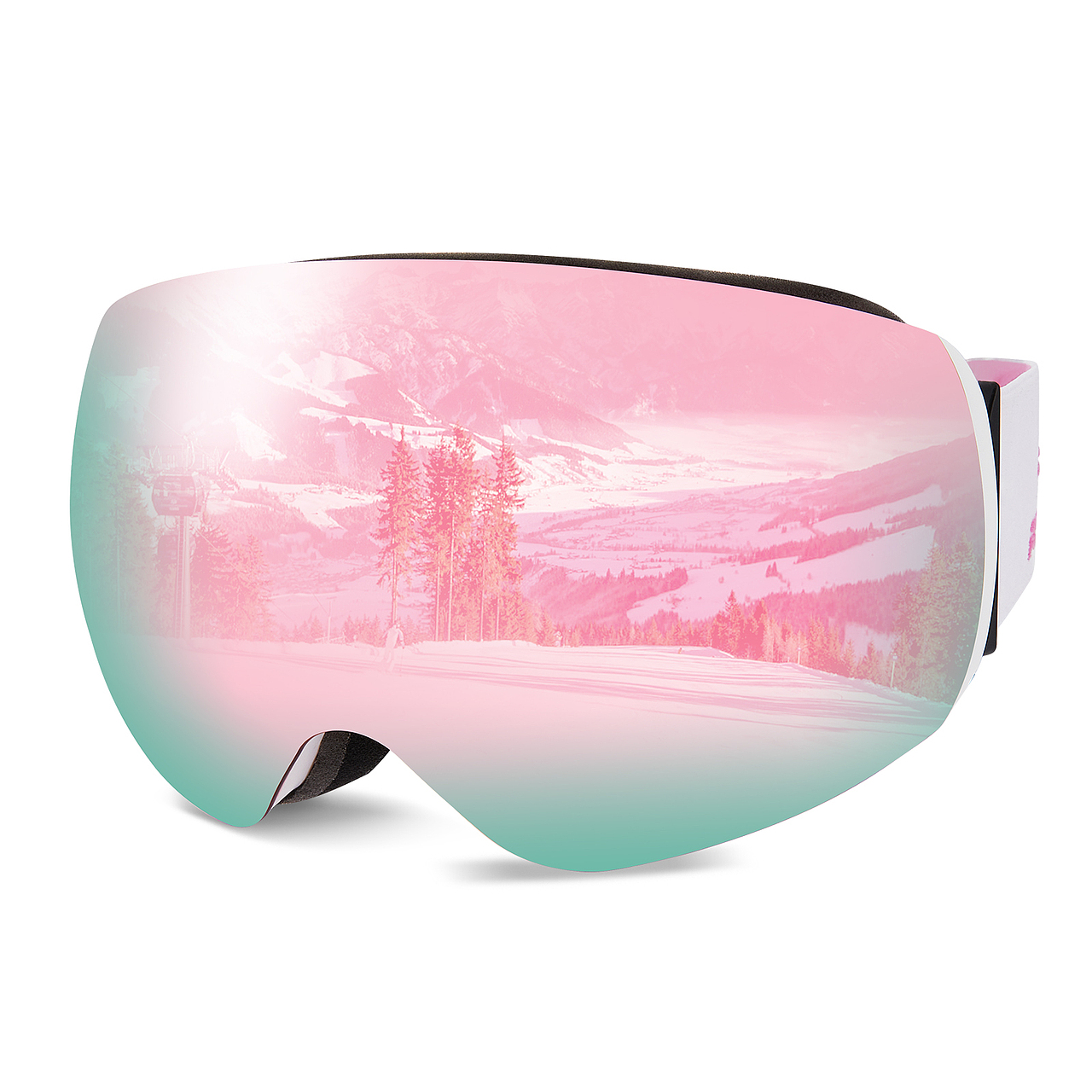 【聚豪设计】无框滑雪眼镜精修设计 亚马逊主图A+设计