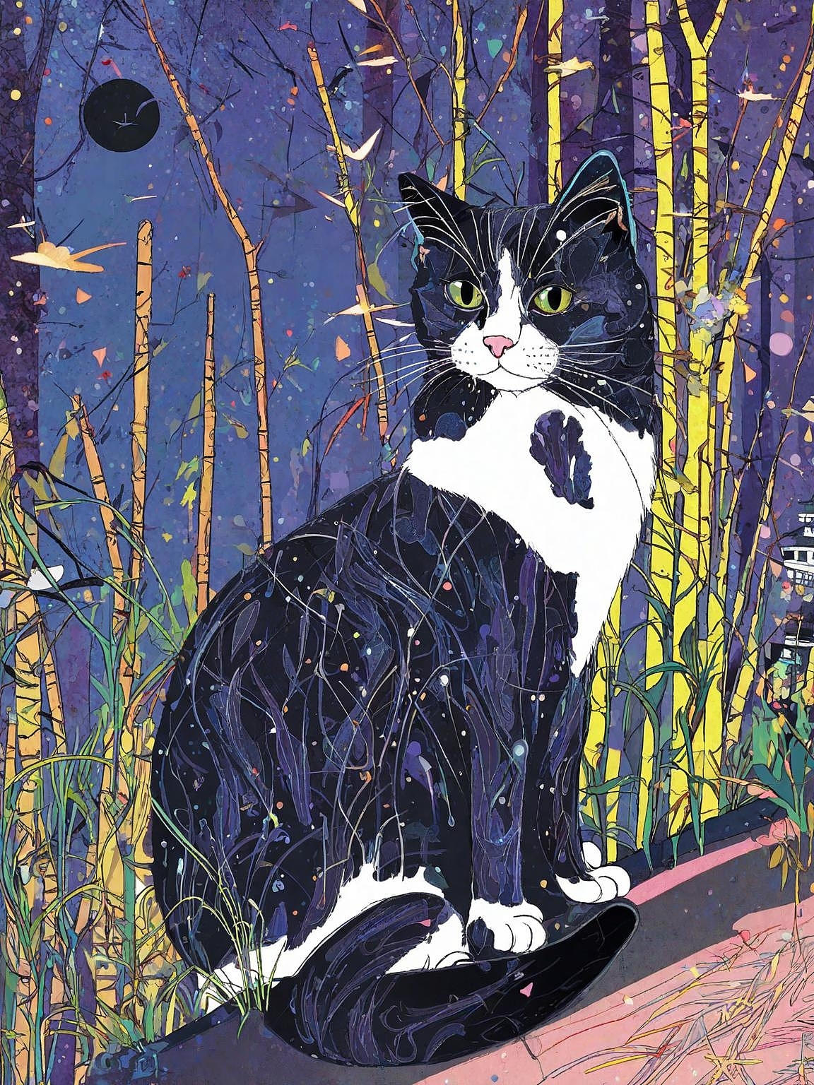 美猫三兄妹/插画猫咪