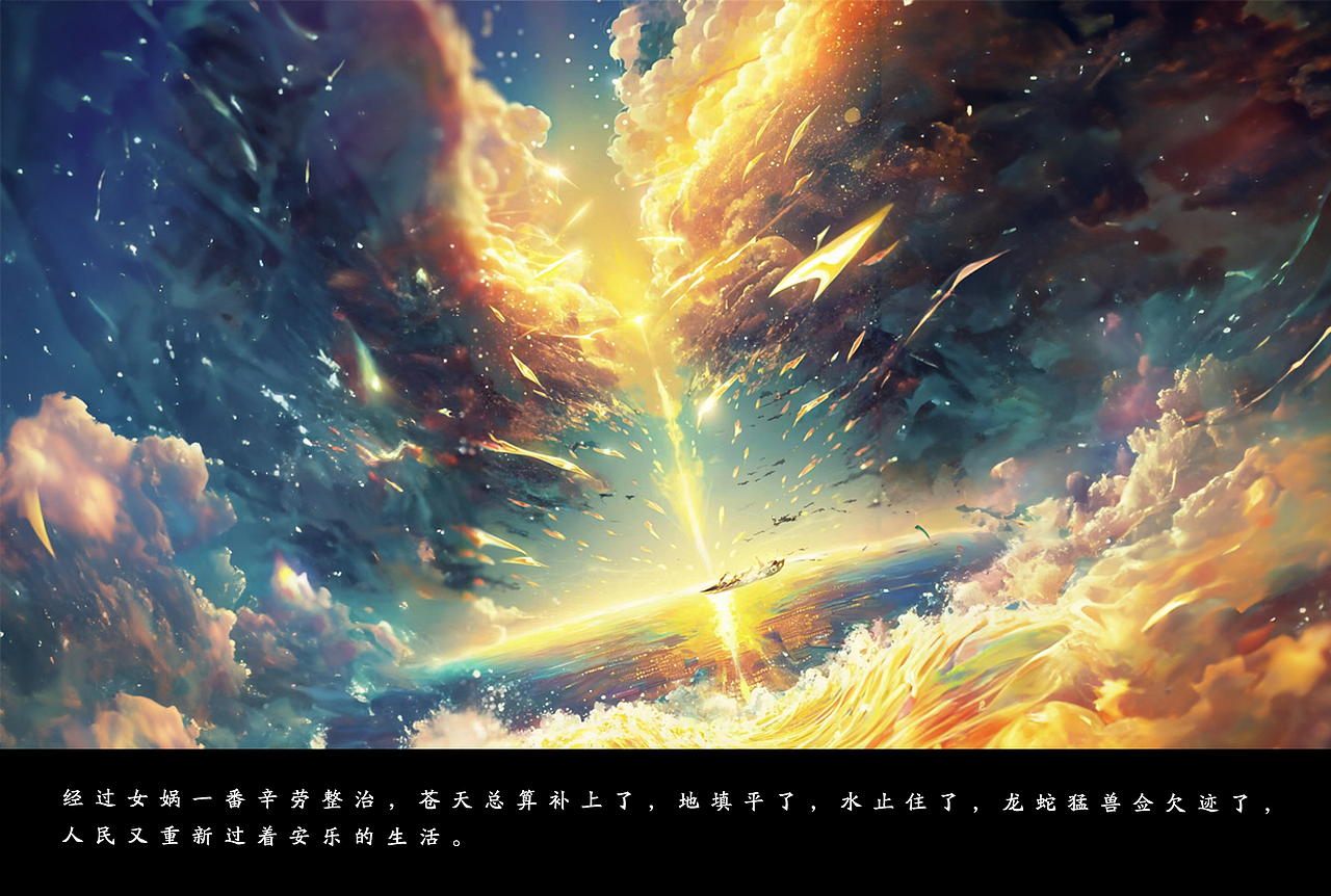 中国传统故事——女娲补天