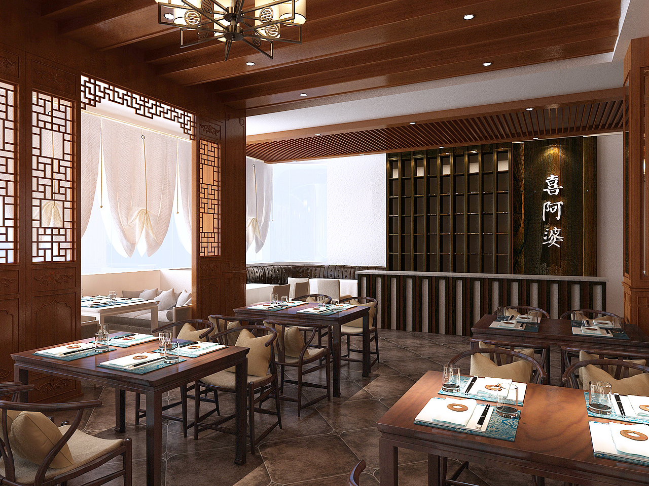 银川装修公司|银川粥饼店装修设计效果图