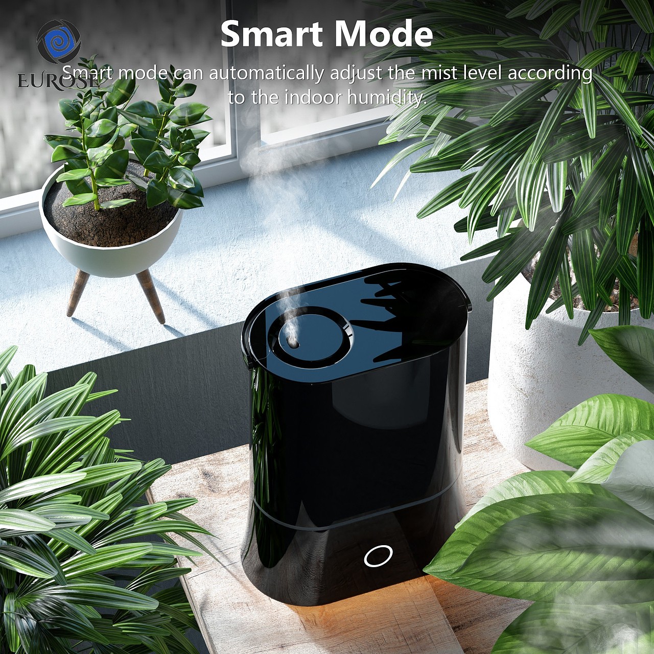 亚马逊产品渲染、A+主图案例--加湿器 黑色