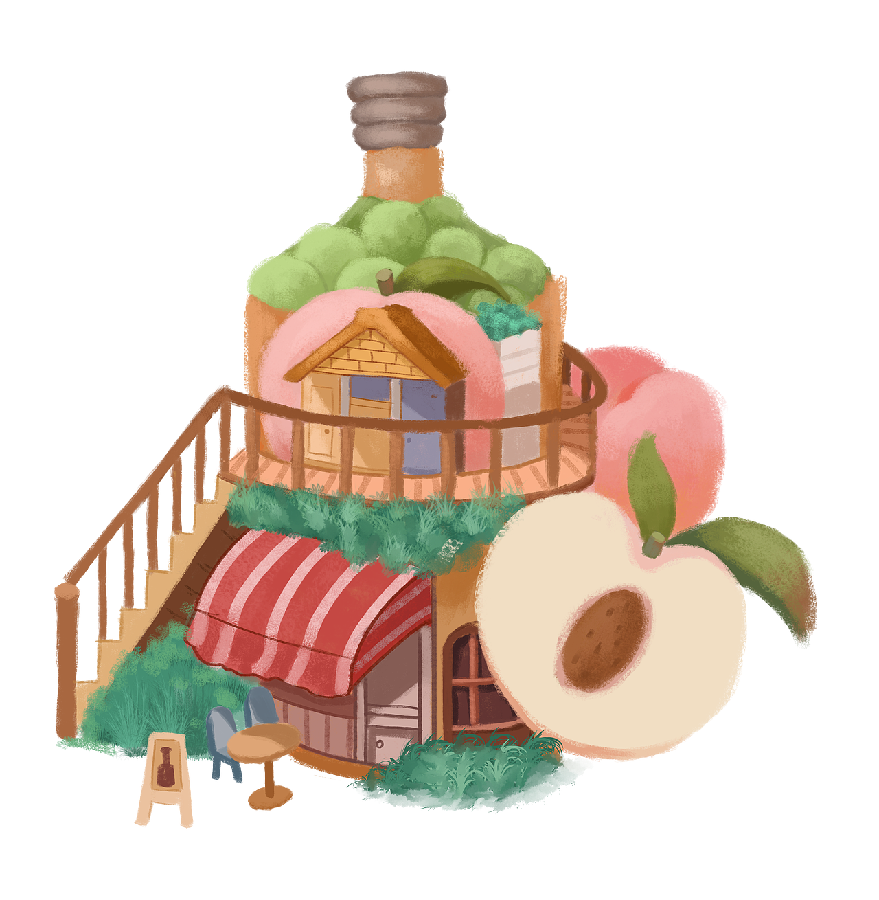 酒手绘插画设计（图ZMjk4NjA1NzIw） - 创作习作 - 站酷设计师小俞七七原创素材 - 站酷ZCOOL