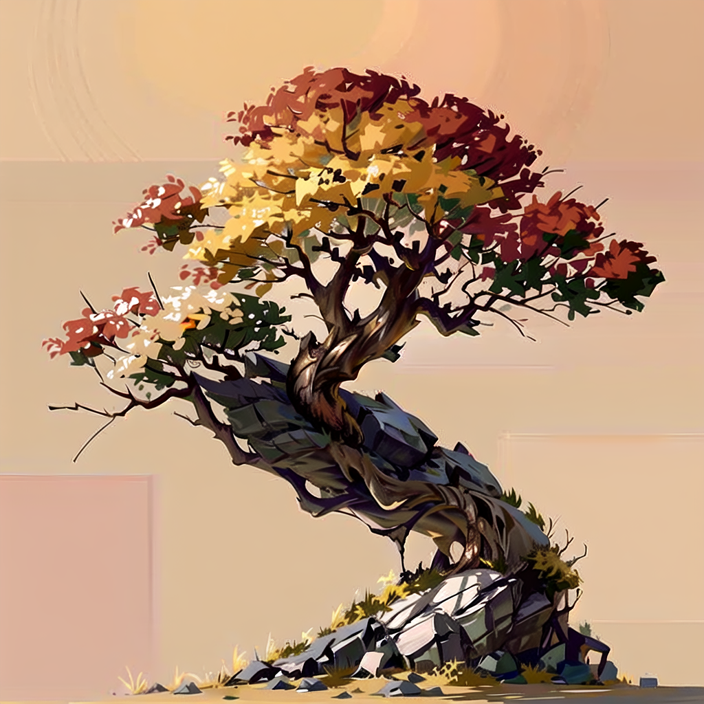 AI(SD)_风格化树木（图ZMzQ4NDk3NDU2） - 场景 - 站酷设计师ZH_N_原创素材 - 站酷ZCOOL