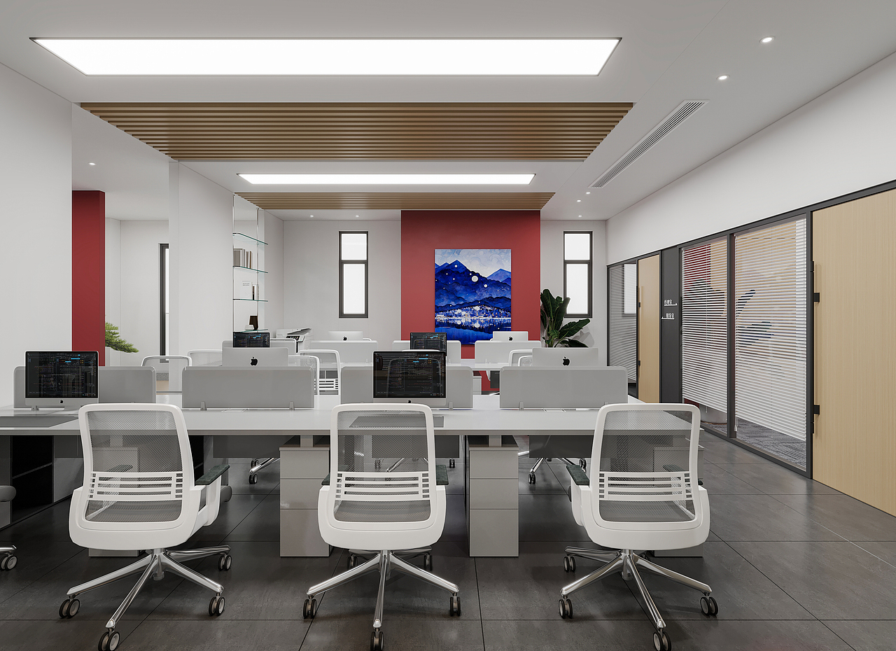 汽車零件辦公室裝修方案（圖ZMzY2NjIwNDA0） - 商業(yè)空間設(shè)計(jì) - 站酷設(shè)計(jì)師壹拾捌空間設(shè)計(jì)原創(chuàng)素材 - 站酷ZCOOL