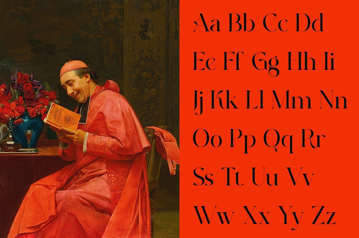 复古优雅宫廷时尚品牌标识海报杂志封面标题英文字体