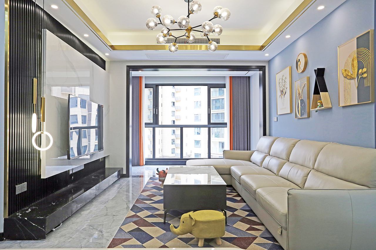 四川岳池龙湖观澜(105平方现代轻奢三居室)实景案例