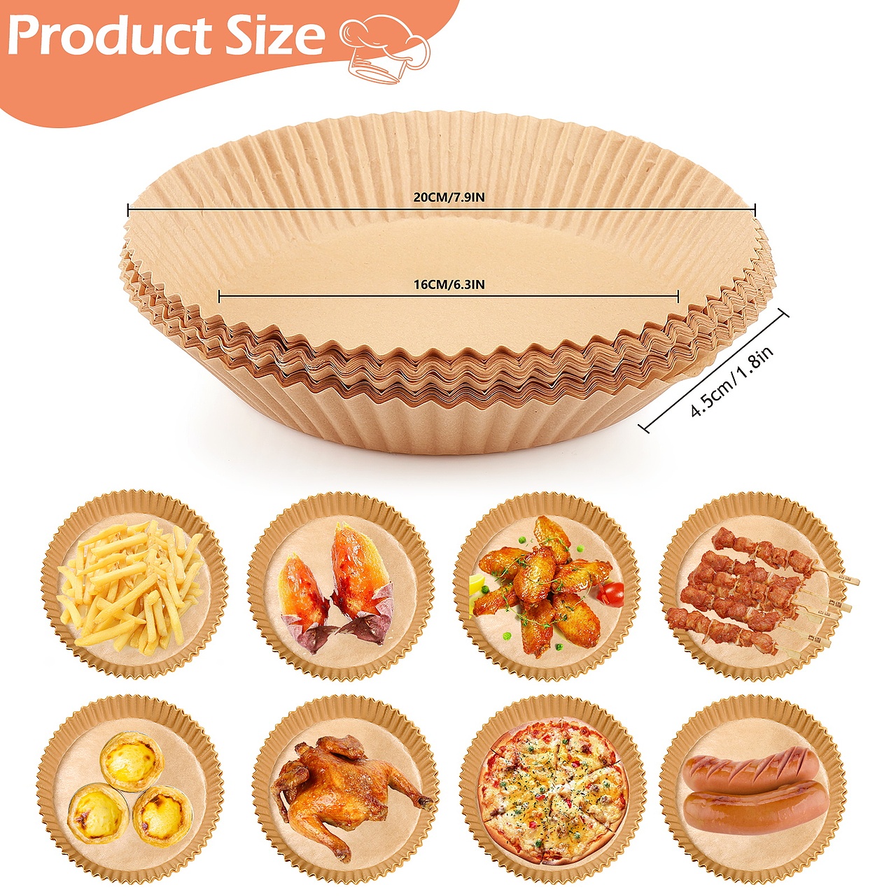 亚马逊空气炸锅纸主图A+设计