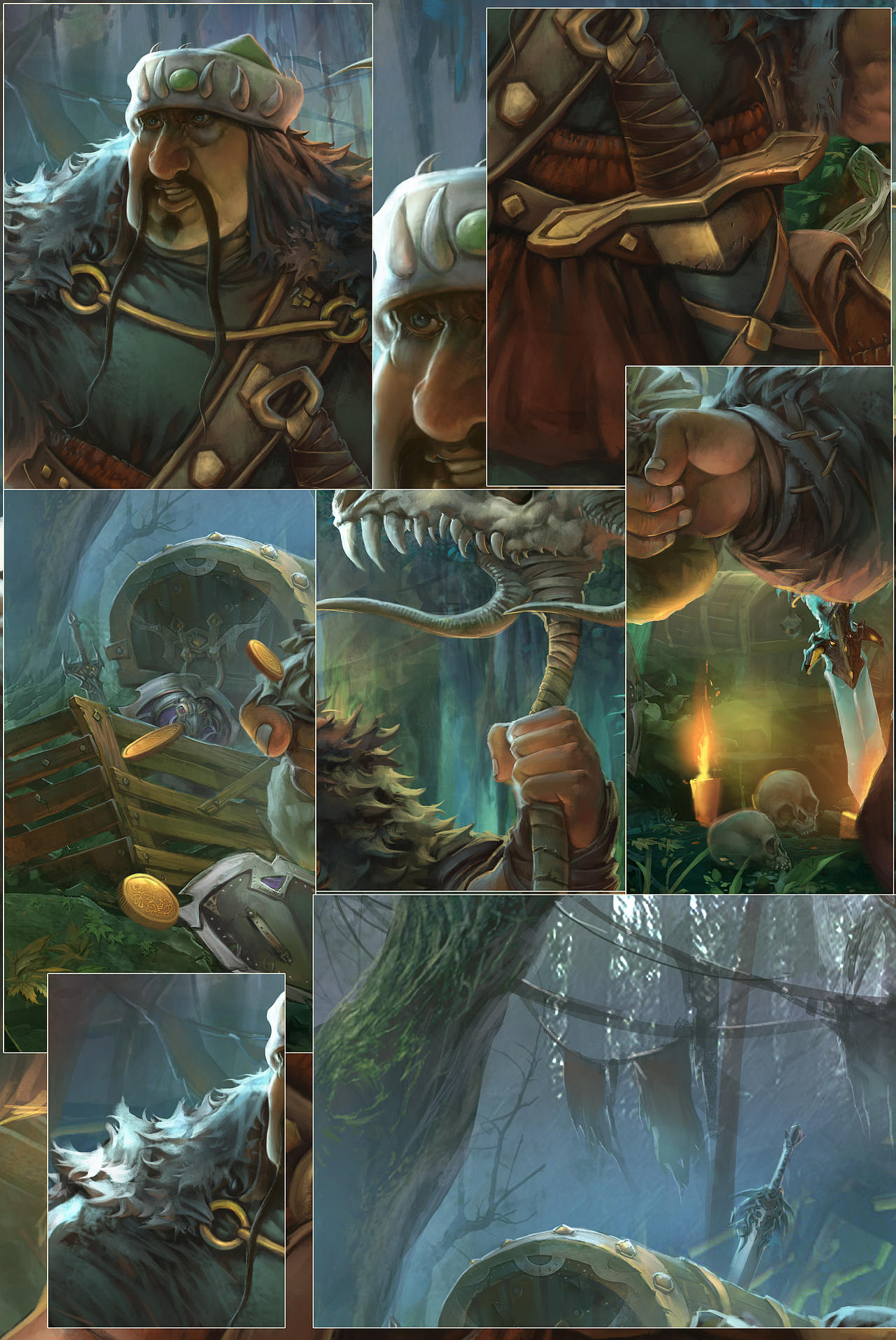 DOTA 2 宣传插画案例教程——天灾神秘商店之武器商人(图ZMzQxODIzOTA4) - 商业插画 - 站酷设计师蝈蝈花菜哥原创素材 - 站酷ZCOOL