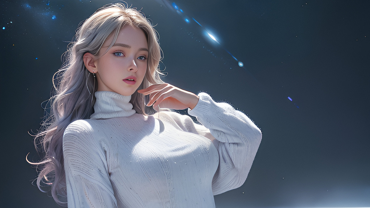 AI一键绘画 《时尚DJ女友人物插画》 AI人工智能