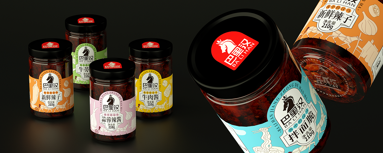 【品牌全案策划】巴里汉 | 酱中的汉马（图ZMzE2NDUyMjcy） - 包装 - 站酷设计师广东灵智品牌设计原创素材 - 站酷ZCOOL