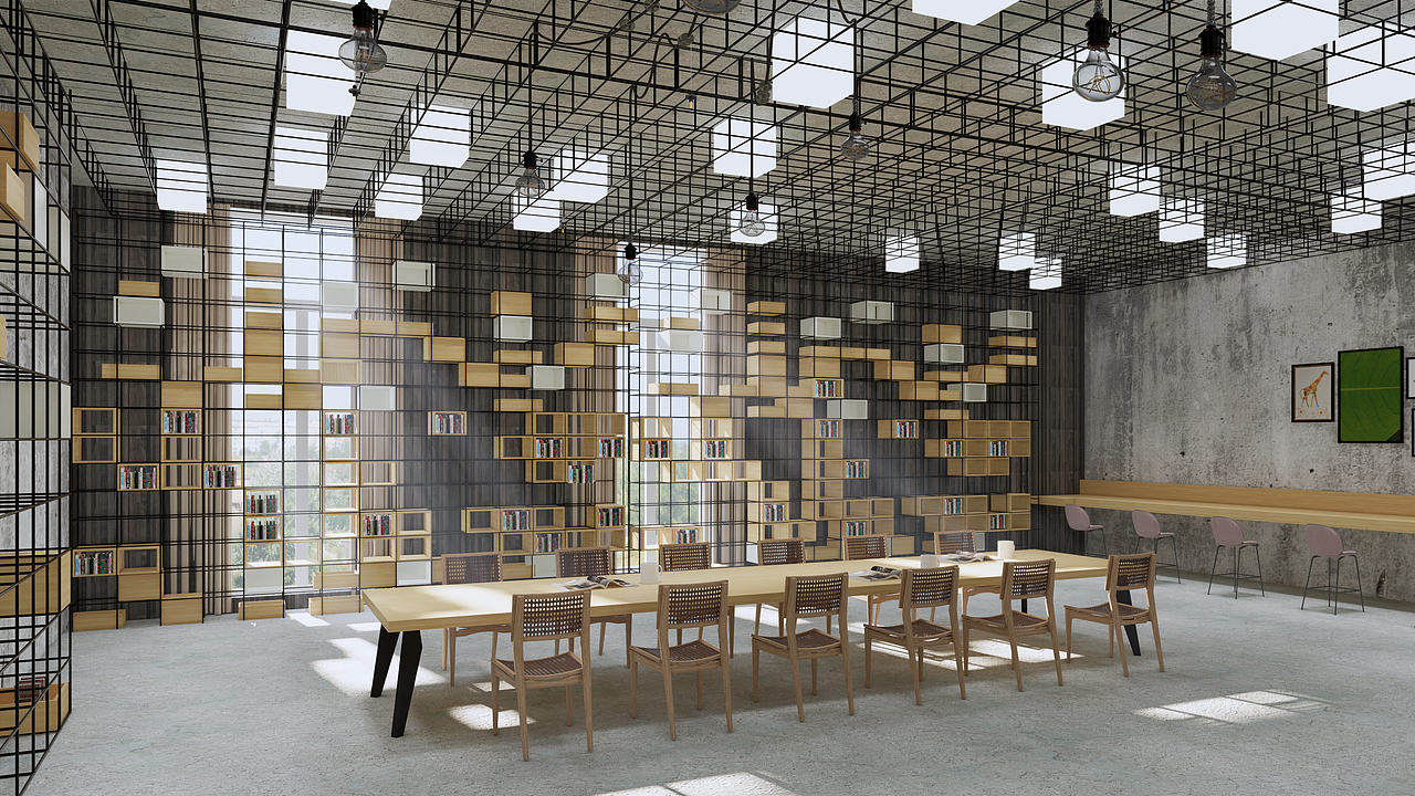 工业风格咖啡厅（图ZMzE3MTY0NTYw） - 商业空间设计 - 站酷设计师MXYstudio原创素材 - 站酷ZCOOL